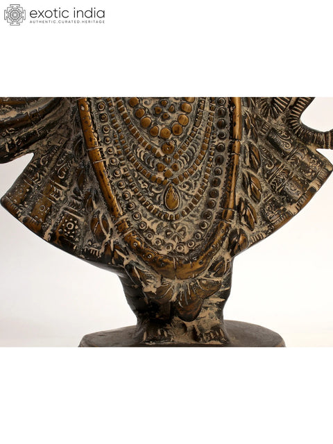13" Shri Krishna as Shrinath Ji - Fine Quality In Brass | Handmade | Made In India