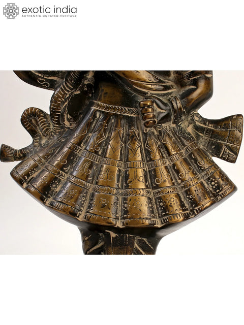 13" Shri Krishna as Shrinath Ji - Fine Quality In Brass | Handmade | Made In India