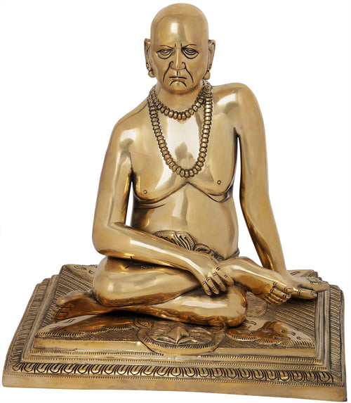 13" Shri Swami Samarth of Akkalkot Handmade Brass Statue