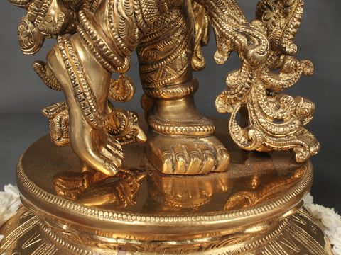 26" Tribhanga Radha-Krishna In Brass