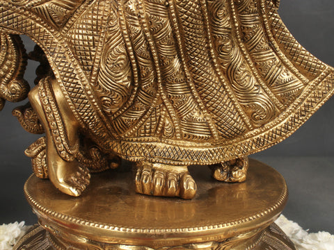 26" Tribhanga Radha-Krishna In Brass