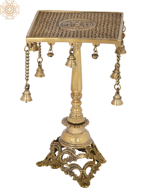 Brass Side Table with Bells