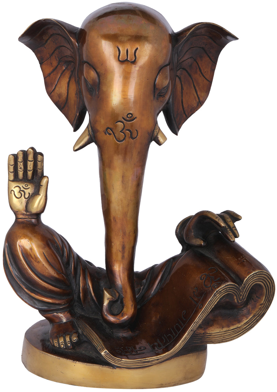 Handmade Brass Ganesha Statue for Home Pooja and Decor