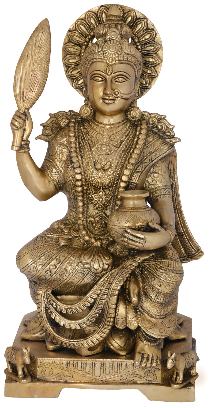 16" Shitala Mata Brass Statue Handmade