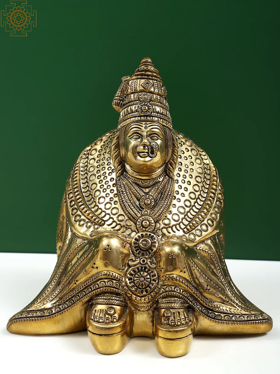 7" Goddess Tulja Bhavani Brass Idol