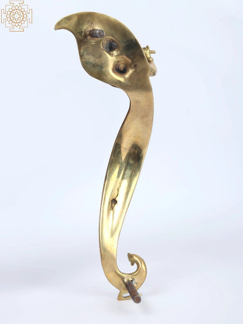 12" Superfine Lord Krishna Door Handle in Brass | Handmade | Made in India