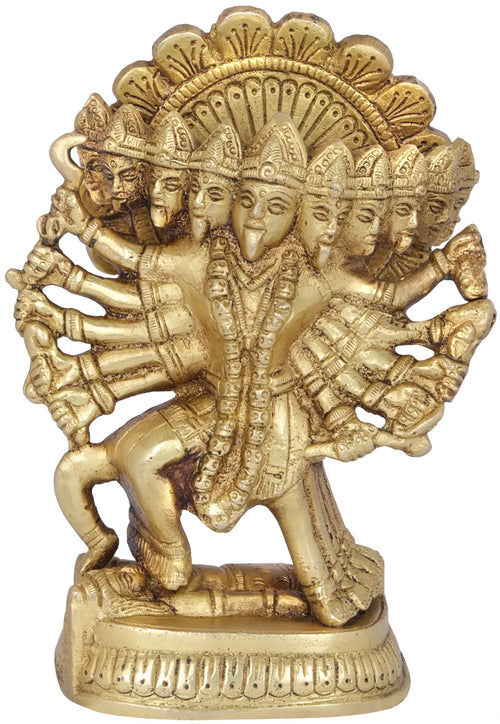 6" Goddess Mahakali Handmade Brass Statue