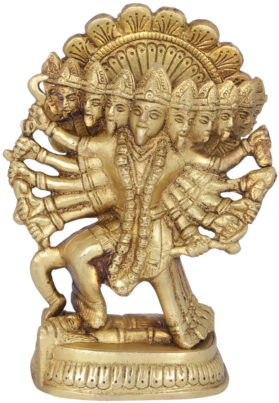 6" Goddess Mahakali Handmade Brass Statue