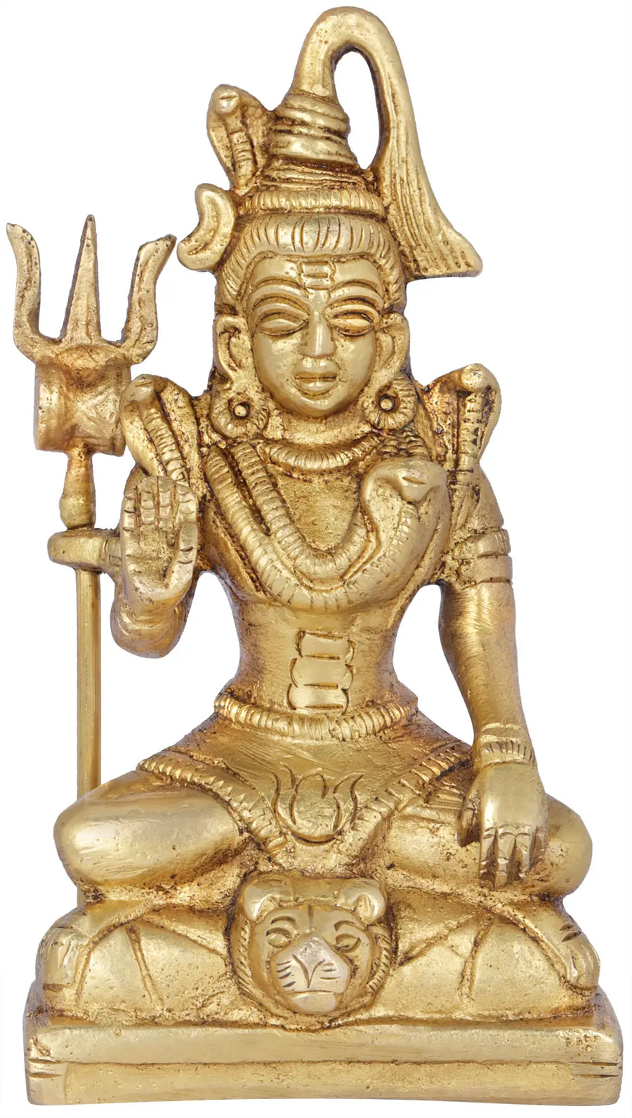 4" Small Lord Shiva Brass Statue Handmade
