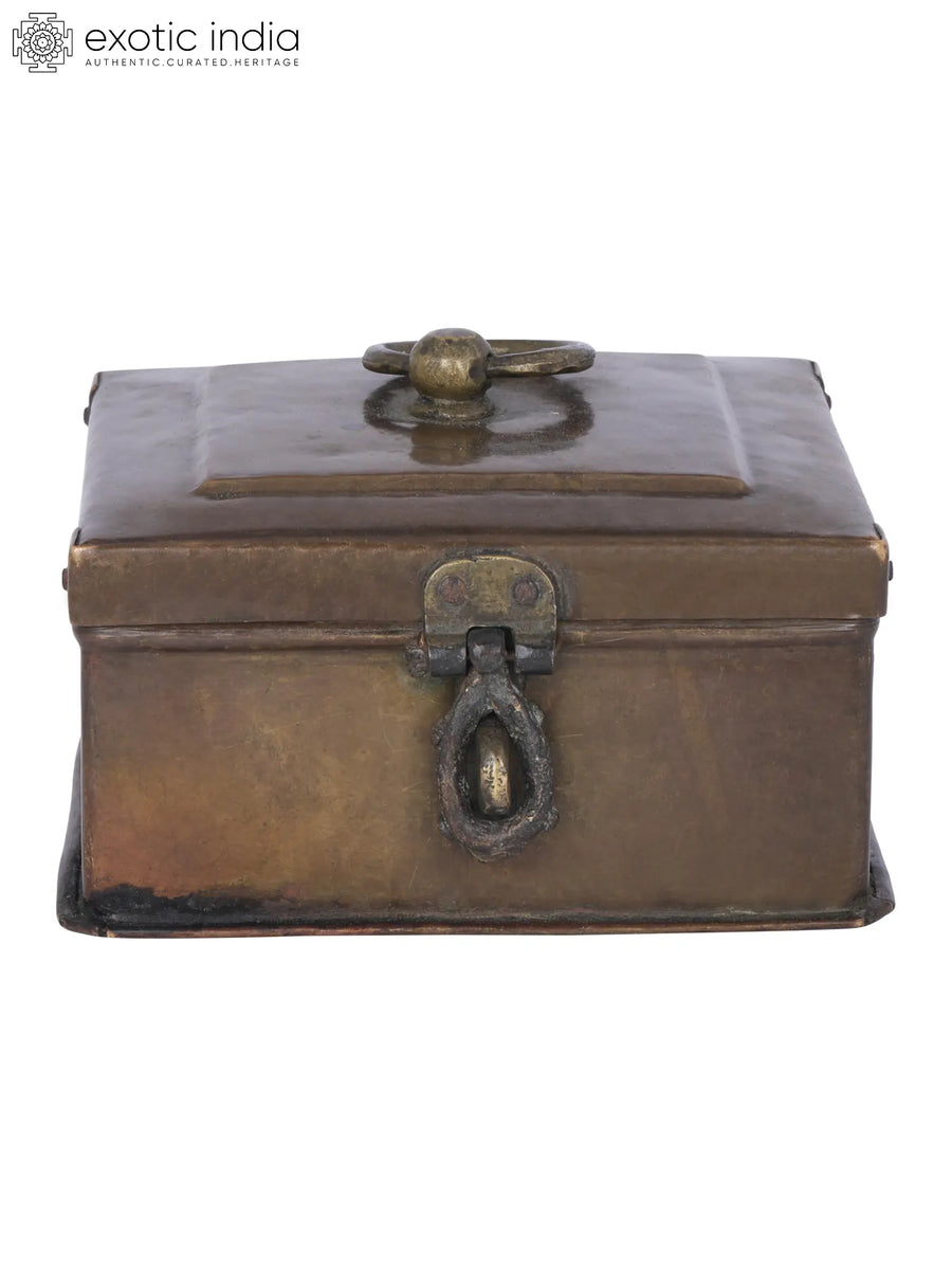 3" Handmade Brass Storage Box Old Fashioned Design