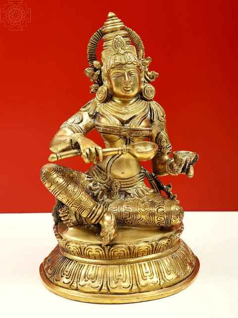 10" Goddess Annapoorna Brass Statue