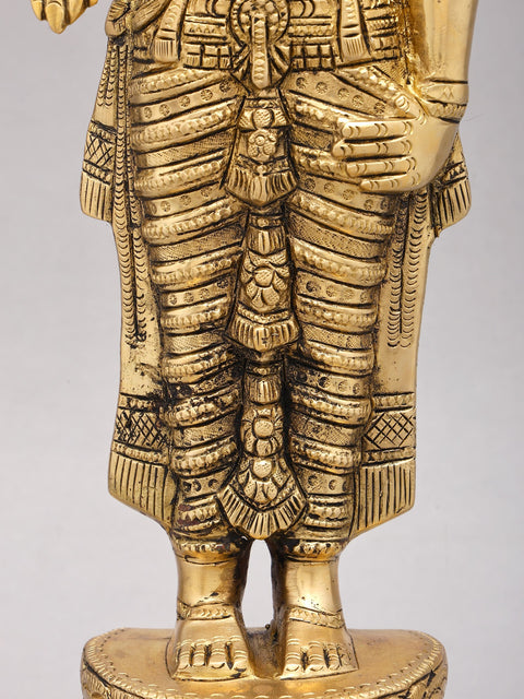 19" Fine Quality Lord Venkateshvara (Tirupati Balaji) In Brass | Handmade | Made In India