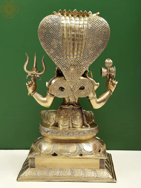 18" Goddess Mariamman (South Indian Durga) Brass Idol