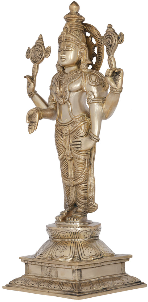 18" Superfine Lord Vishnu as Balaji at Tirupati In Brass | Handmade | Made In India