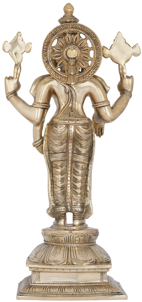 18" Superfine Lord Vishnu as Balaji at Tirupati In Brass | Handmade | Made In India