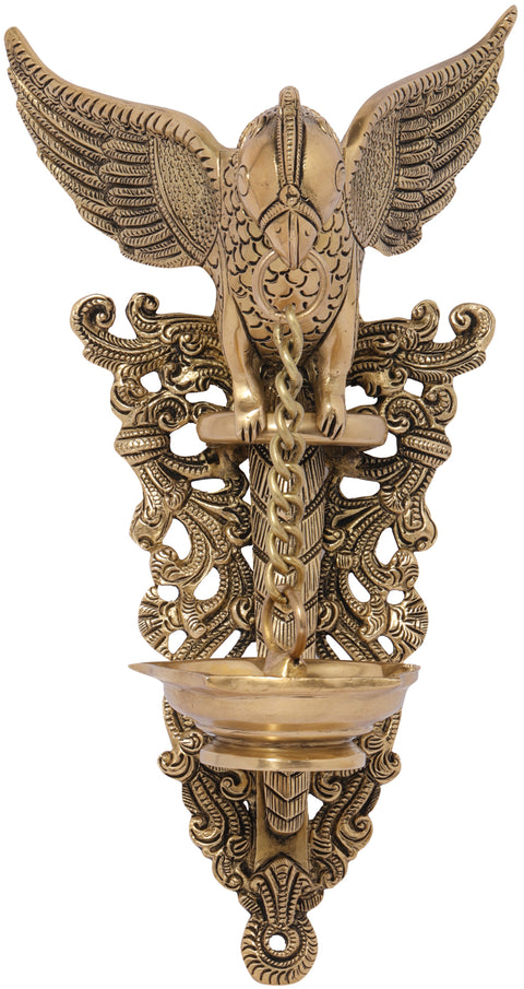 Wall Mounted Parrot Lamp with Hanging Wick