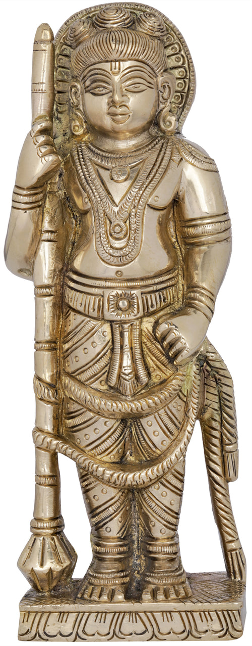 8" Udupi Krishna Brass Statue Handmade
