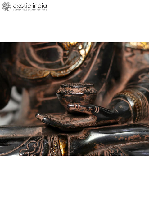 20" Superfine Shakyamuni Buddha Idol Preaching His Dharma with Bodhi Tree as Backdrop