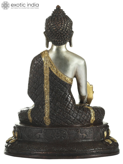 10" Tibetan Buddhist Healing Buddha (Medicine Buddha) In Brass | Handmade | Made In India