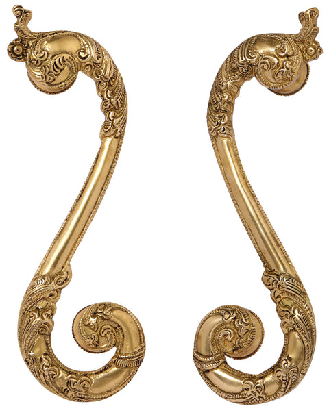 Brass Designer Ornamented Door Handles | Locks & Knockers