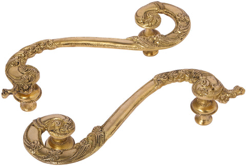 Brass Designer Ornamented Door Handles | Locks & Knockers