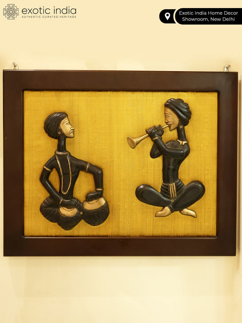 Two Musician Wall Hanging with Frame