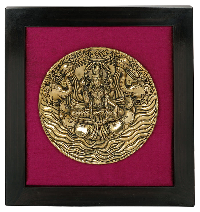 Gajalakshmi Wall Hanging with Frame