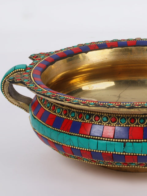 Inlaid Urli with Inlay Work