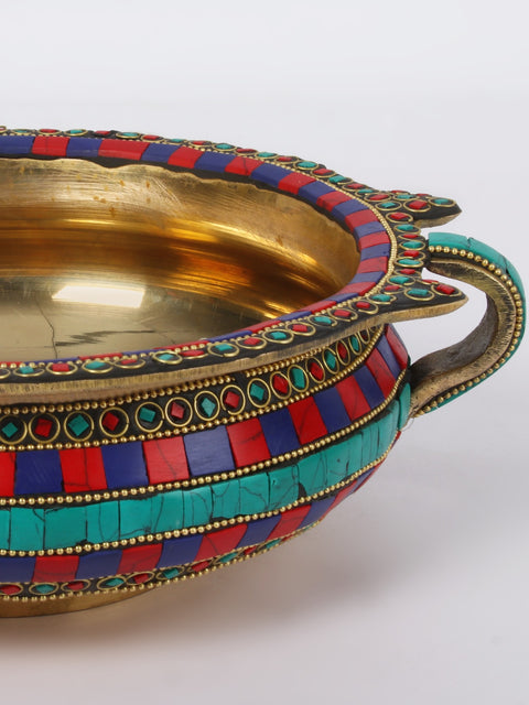 Inlaid Urli with Inlay Work