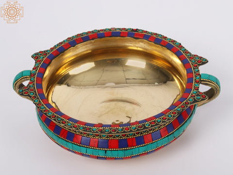 Inlaid Urli with Inlay Work