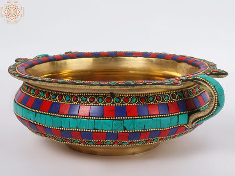 Inlaid Urli with Inlay Work
