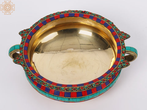 Inlaid Urli with Inlay Work