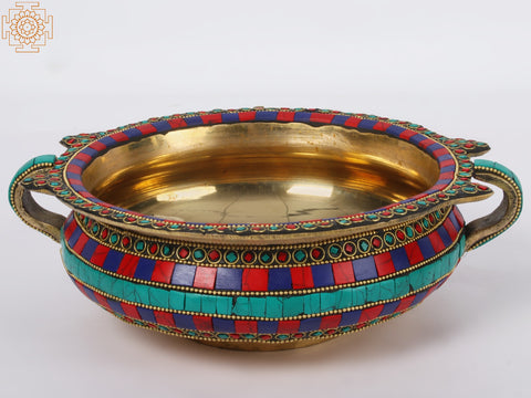 Inlaid Urli with Inlay Work