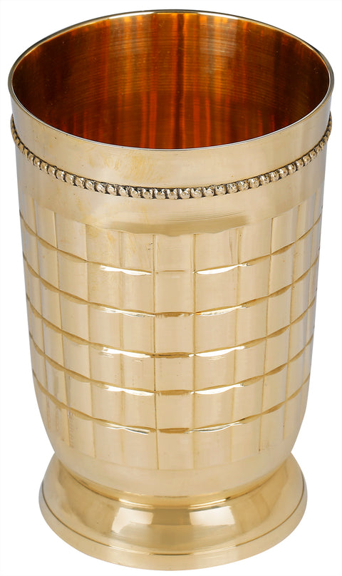 Brick Design Brass Glass | Indian Kitchen and Dining Utensils