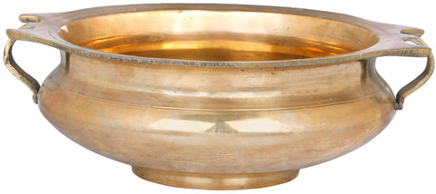 Traditional Brass Urli Bowl for Ritual Purposes