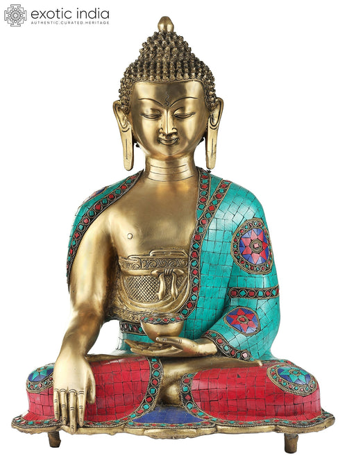 18" Bhumisparsha Medicine Buddha Brass Statue Handmade