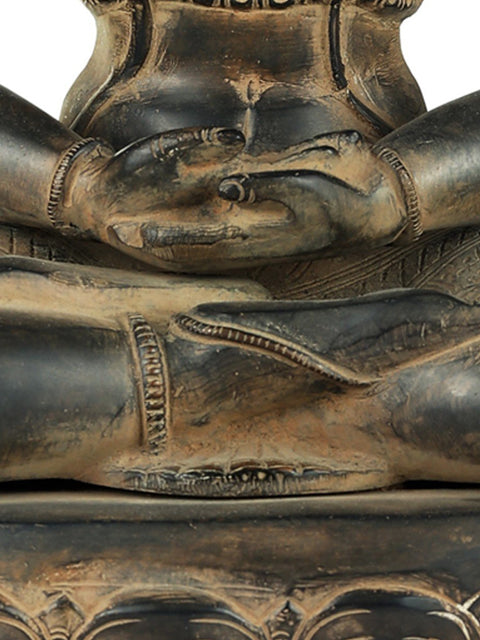 13" Lord Hanuman in Meditation In Brass | Handmade | Made In India