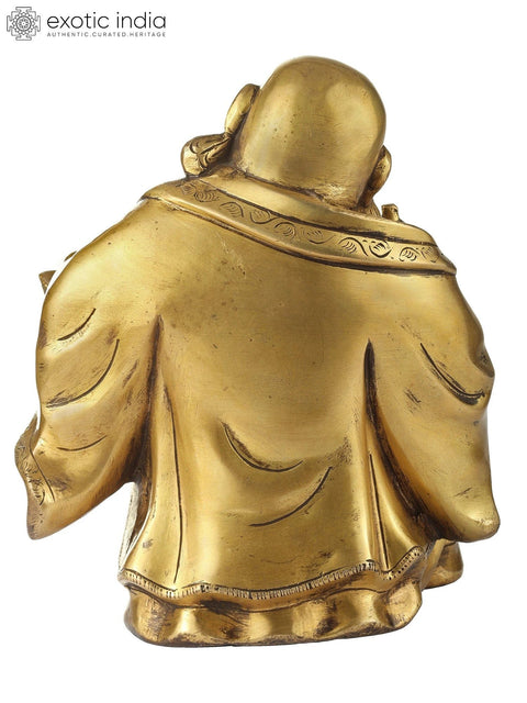 8" Laughing Buddha as a Wealth Giver (Vastu Compliant) | Indian Handcrafted Idol