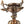 Small Urli on a Stand with Three Wicks Lamp Held by Peacocks