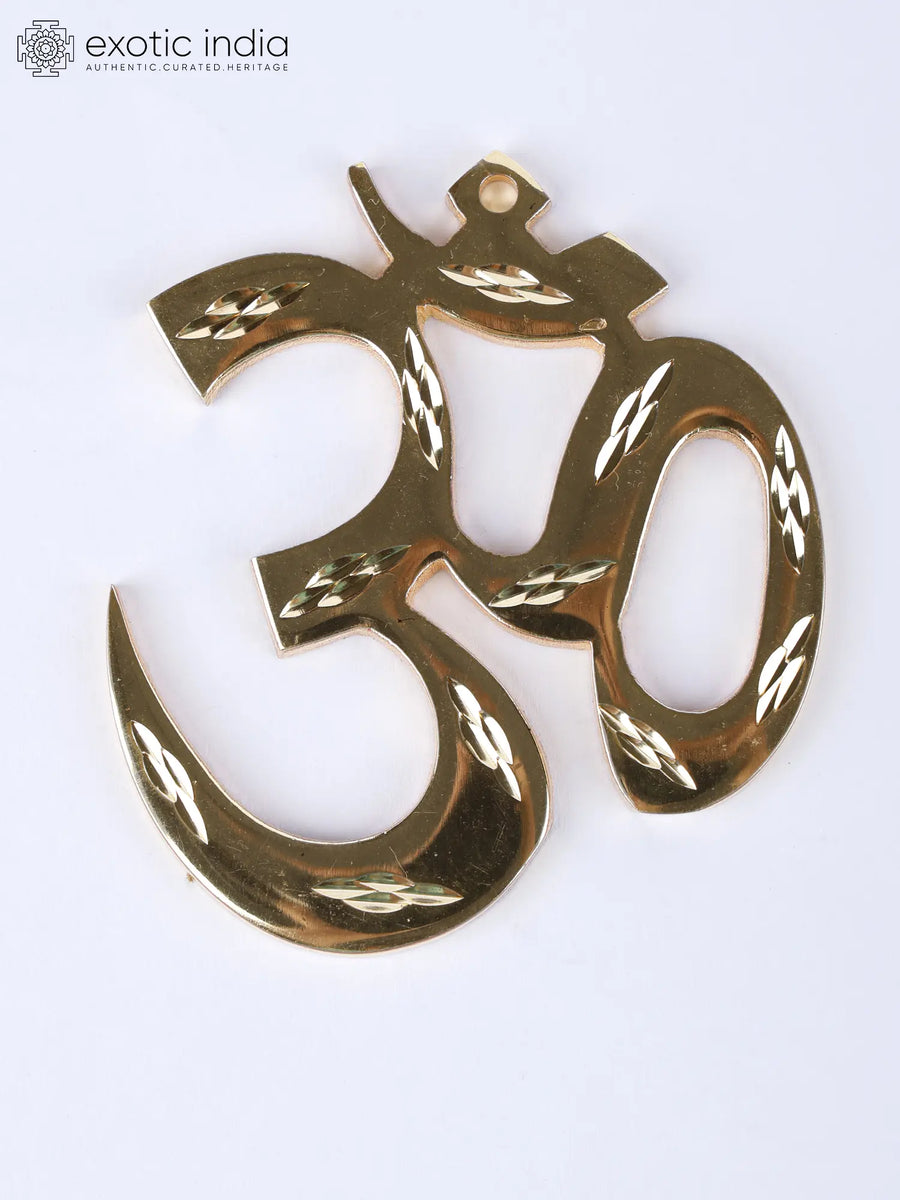 3" Small Brass OM Wall Hanging Handmade Idol