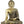 18" Simple Seated Buddha in Richly Engraved Robe | Handmade Brass Statue