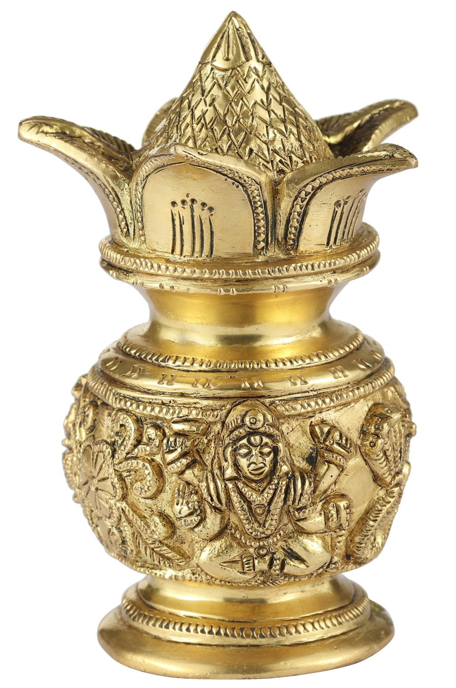 3" Brass Kalash Statue for Lakshmi Puja Worship