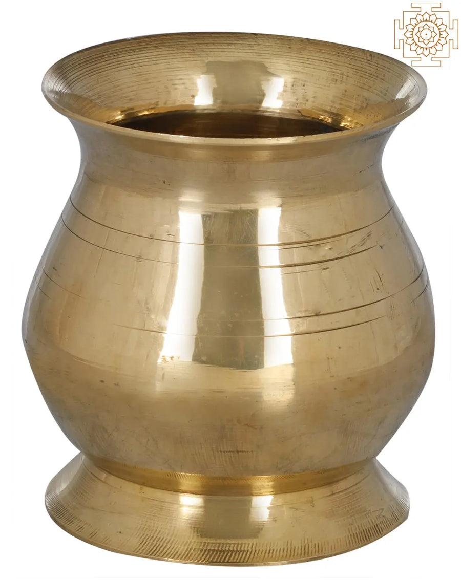 Small Brass Puja Kalasha Statue Handmade