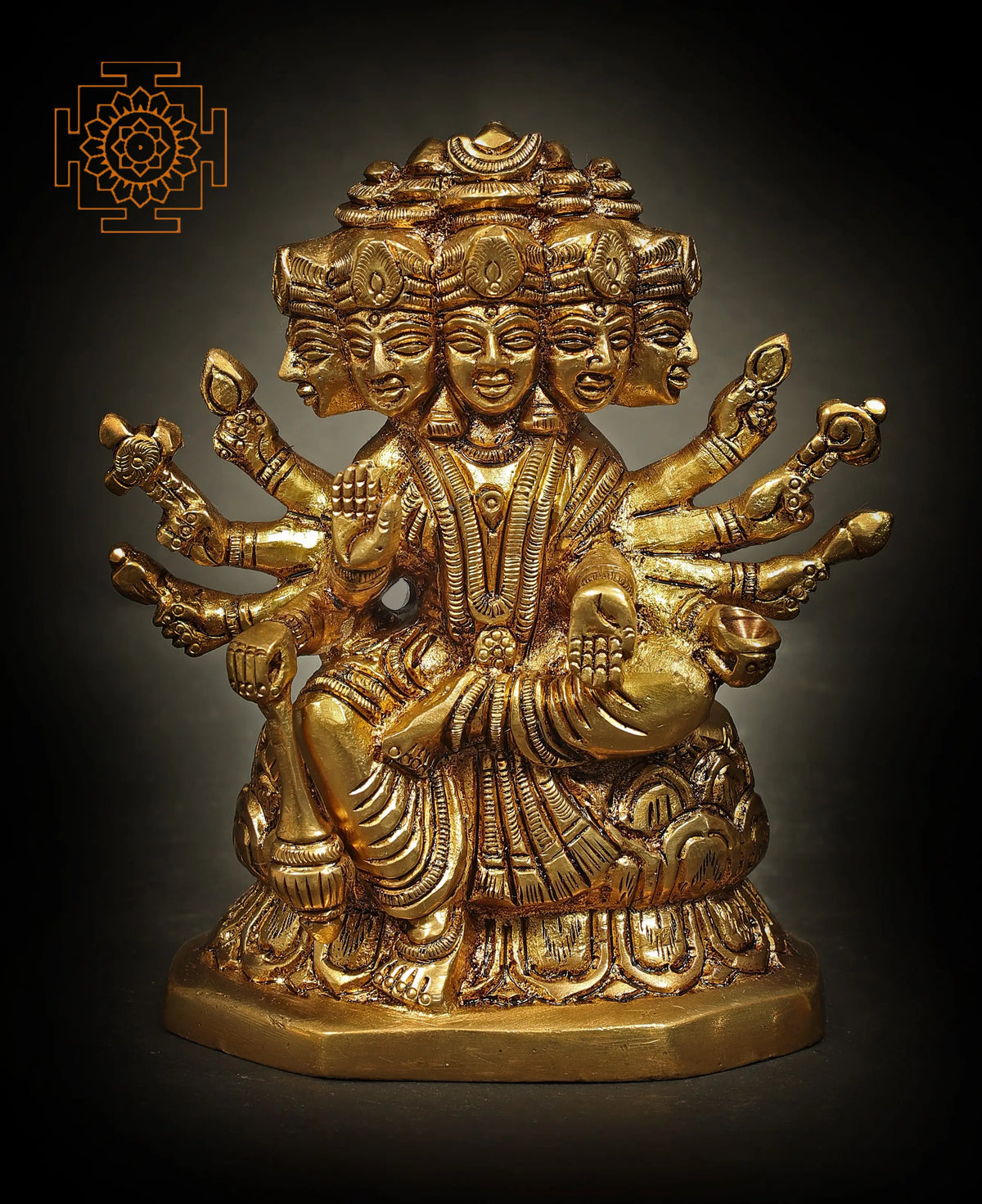 Panchmukhi Lord Vishnu Statue in Brass | Handmade | Made in India