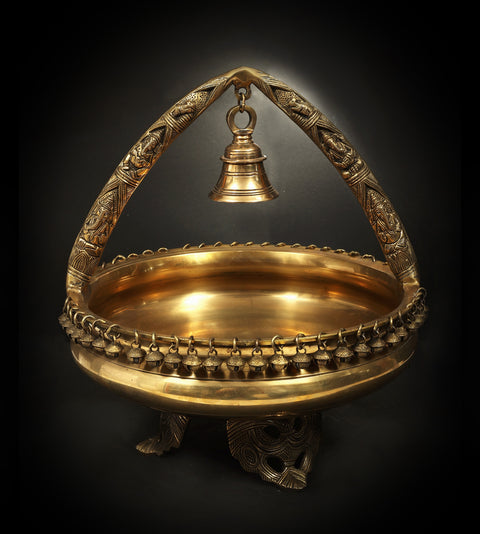 Designer Urli with Auspicious Bell