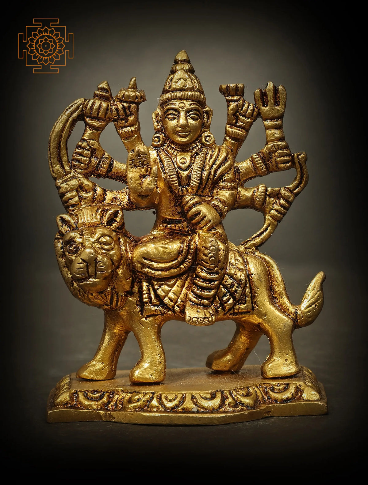2" Goddess Durga Small Size Idol In Brass | Handmade | Made In India