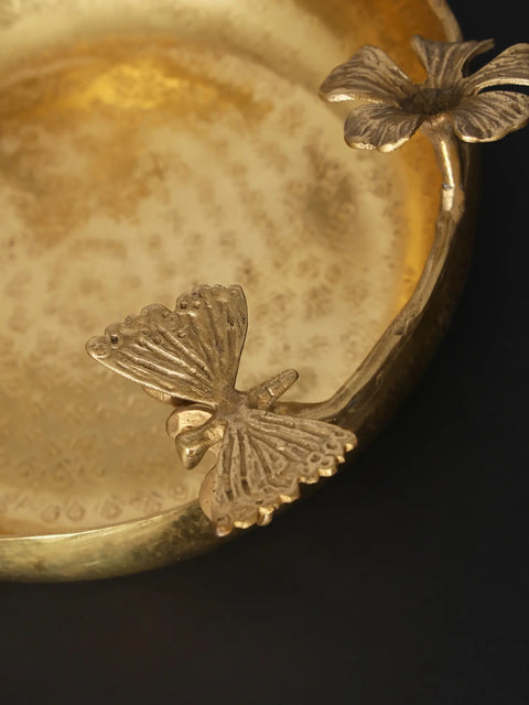 Handmade Floral Designer Brass Urli