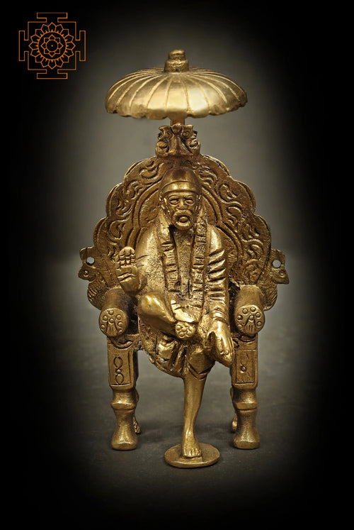 2" Small Shirdi Sai Baba Brass Statue for Home Pooja