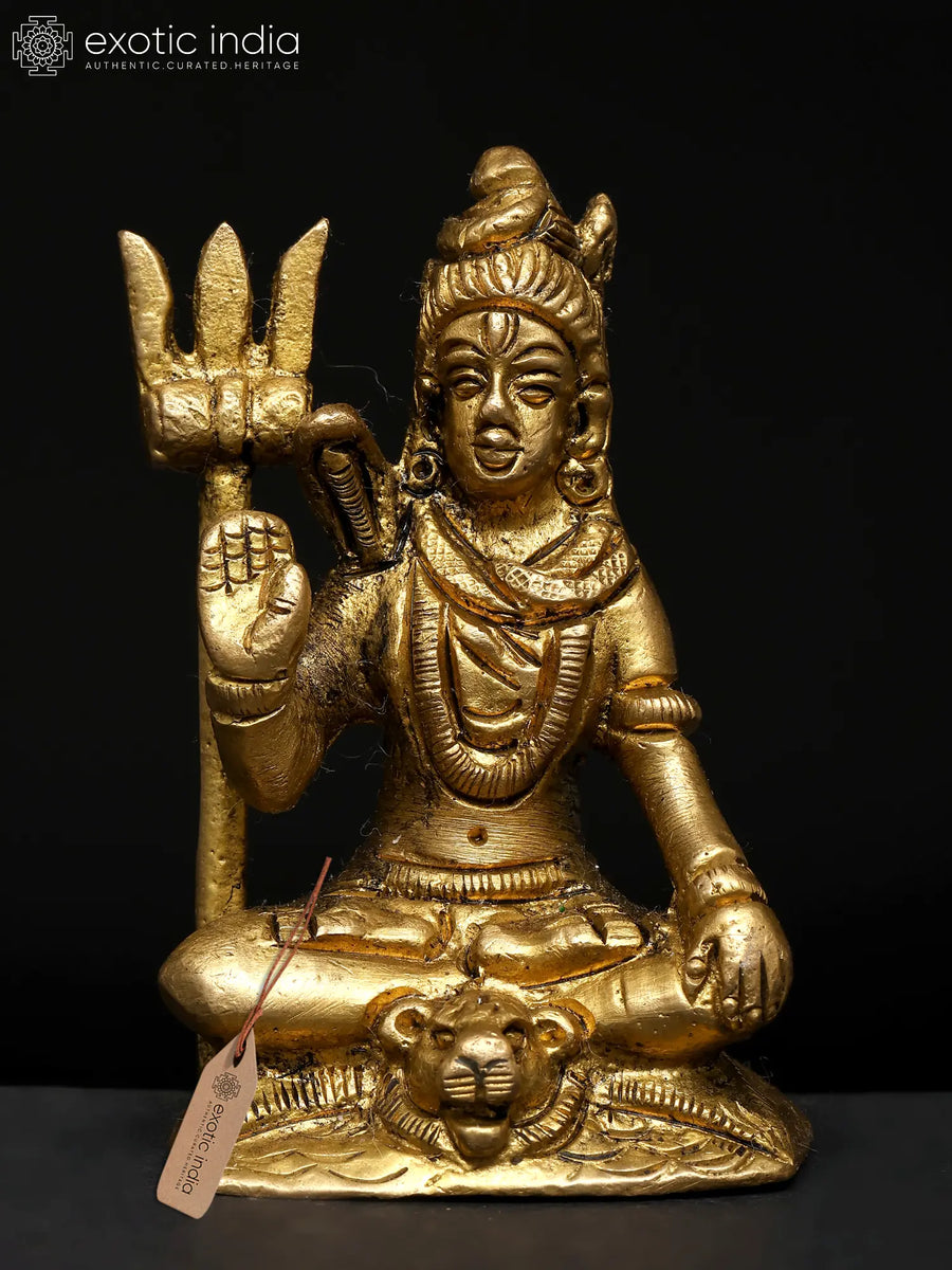 2" Small Handmade Bhagawan Shiva Brass Idol for Home Pooja