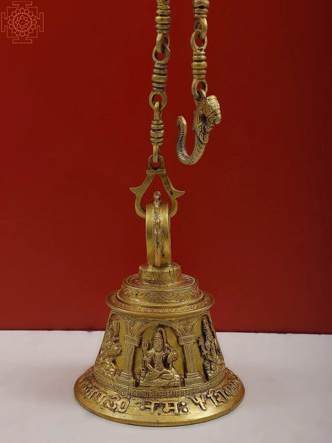 8" Lord Shiva Temple Bell (Big) in Brass